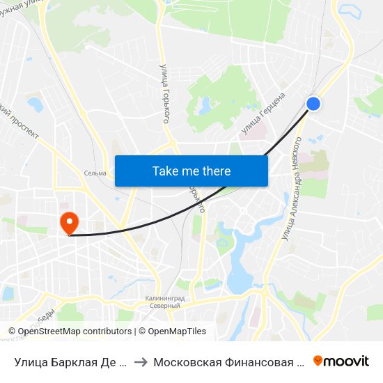 Улица Барклая Де Толли (Из Центра) to Московская Финансовая Юридическая Академия map