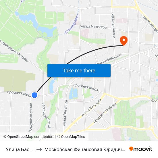 Улица Бассейная to Московская Финансовая Юридическая Академия map