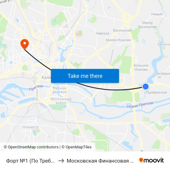 Форт №1 (По Требованию, В Центр) to Московская Финансовая Юридическая Академия map