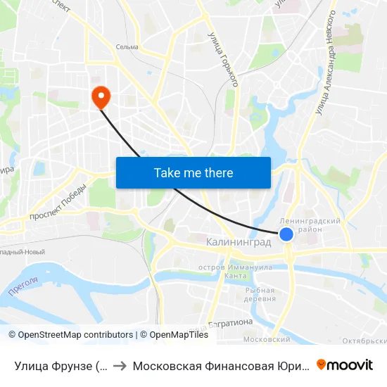 Улица Фрунзе (Из Центра) to Московская Финансовая Юридическая Академия map