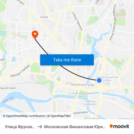 Улица Фрунзе (В Центр) to Московская Финансовая Юридическая Академия map