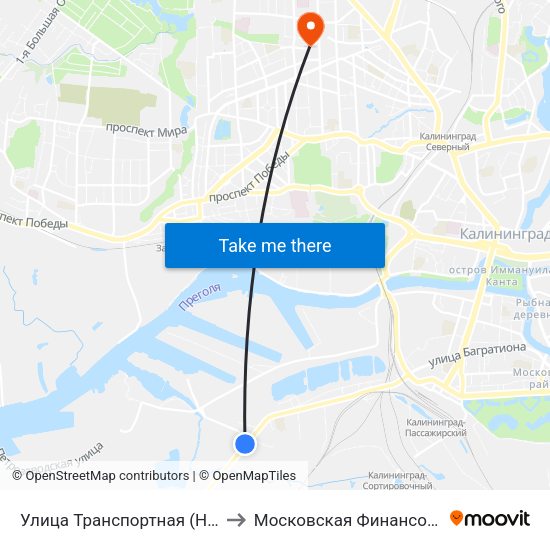 Улица Транспортная (На Ул. А. Суворова, Из Центра) to Московская Финансовая Юридическая Академия map