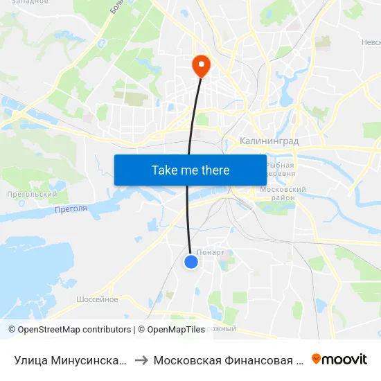 Улица Минусинская (По Требованию) to Московская Финансовая Юридическая Академия map