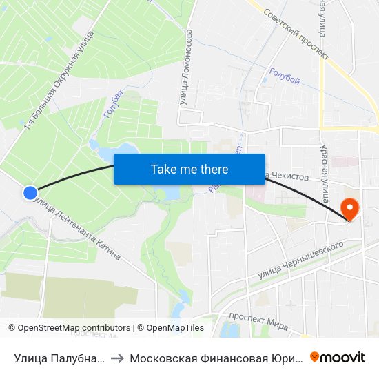 Улица Палубная (В Центр) to Московская Финансовая Юридическая Академия map