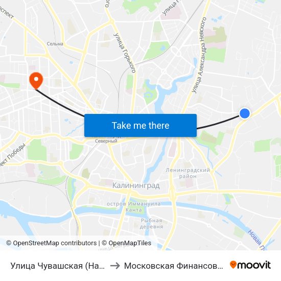 Улица Чувашская (На Ул. Куйбышева, В Центр) to Московская Финансовая Юридическая Академия map