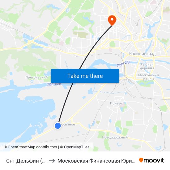 Снт Дельфин (Из Центра) to Московская Финансовая Юридическая Академия map