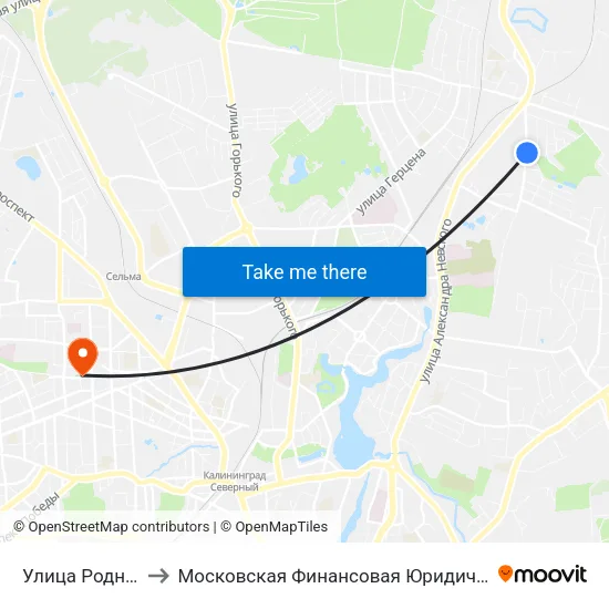 Улица Родниковая to Московская Финансовая Юридическая Академия map