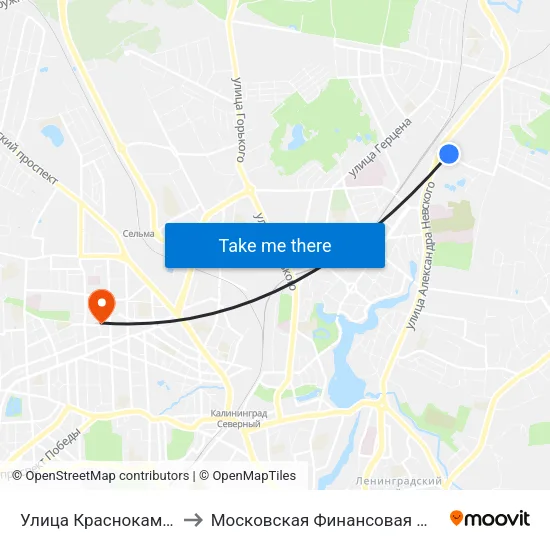 Улица Краснокаменная (В Центр) to Московская Финансовая Юридическая Академия map