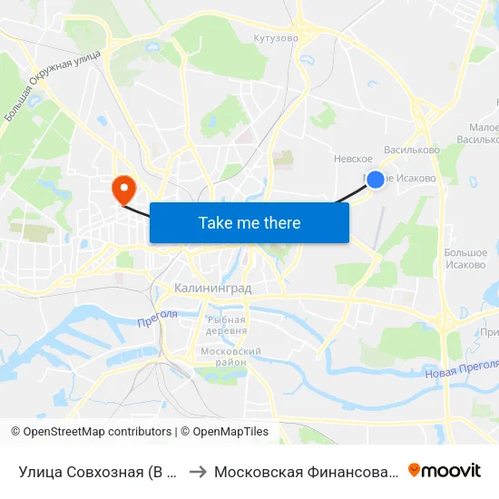 Улица Совхозная (В Центр, По Требованию) to Московская Финансовая Юридическая Академия map