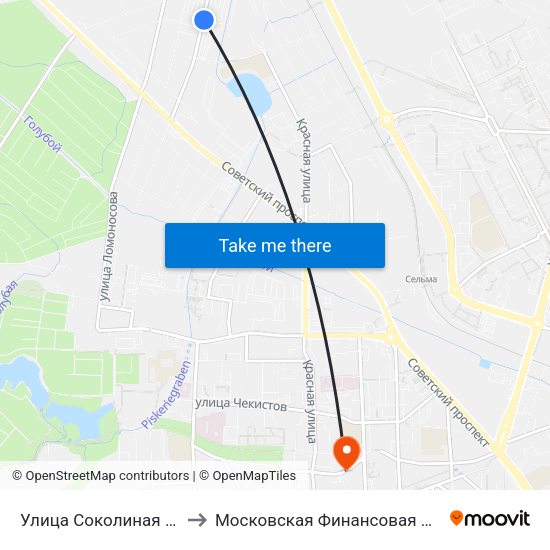 Улица Соколиная (По Требованию) to Московская Финансовая Юридическая Академия map