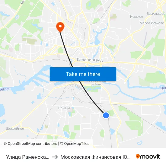 Улица Раменская (Из Центра) to Московская Финансовая Юридическая Академия map