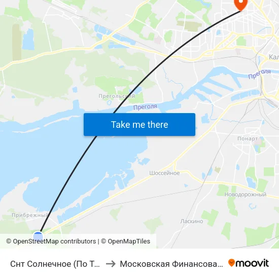 Снт Солнечное (По Требованию, Из Центра) to Московская Финансовая Юридическая Академия map