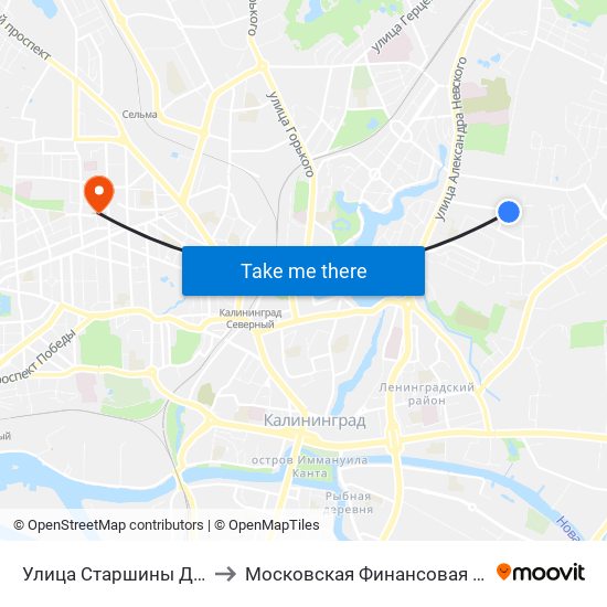 Улица Старшины Дадаева (Конечная) to Московская Финансовая Юридическая Академия map
