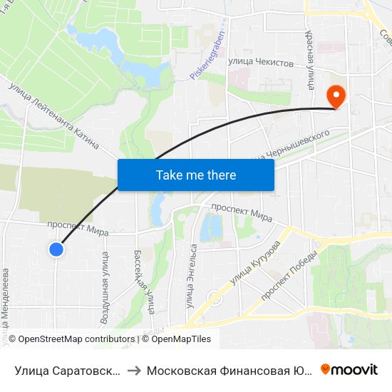 Улица Саратовская (Из Центра) to Московская Финансовая Юридическая Академия map