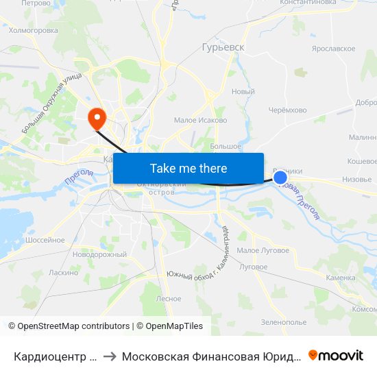 Кардиоцентр (В Центр) to Московская Финансовая Юридическая Академия map