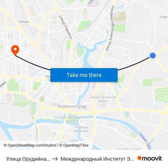 Улица Орудийная (В Центр) to Международный Институт Экономики и Права map