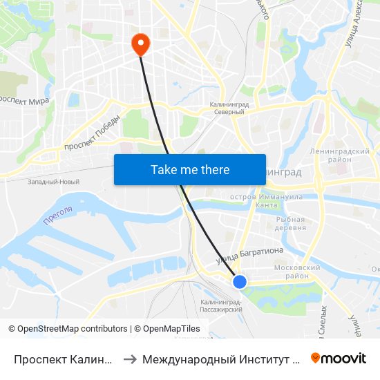 Проспект Калинина (В Центр) to Международный Институт Экономики и Права map