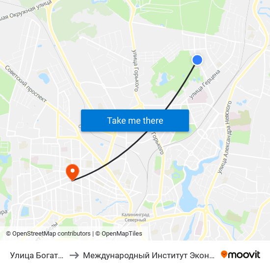 Улица Богатырская to Международный Институт Экономики и Права map