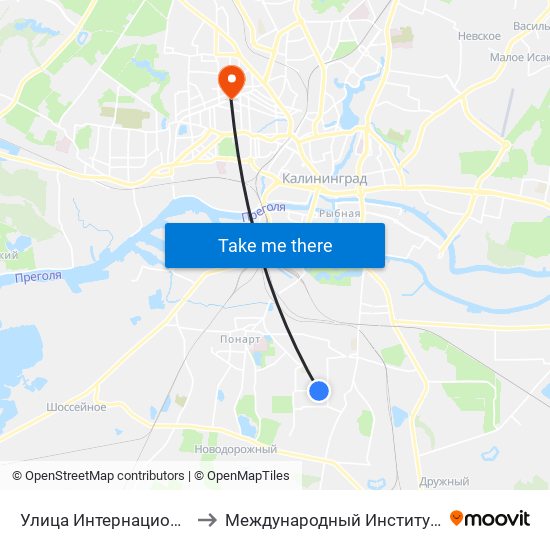 Улица Интернациональная (В Центр) to Международный Институт Экономики и Права map