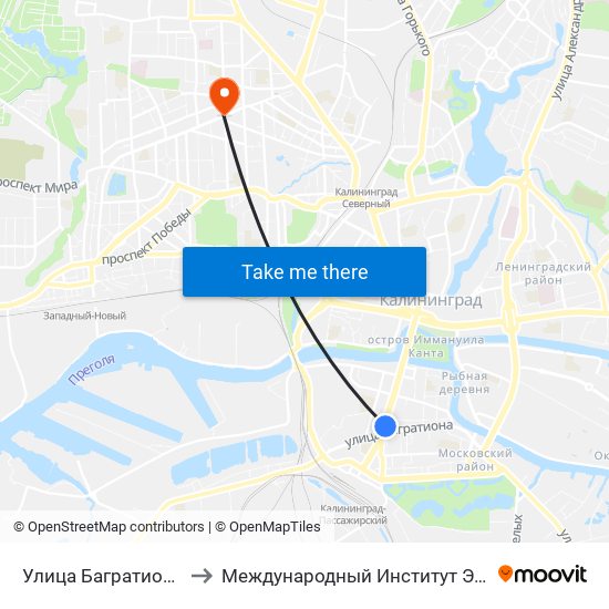 Улица Багратиона (В Центр) to Международный Институт Экономики и Права map