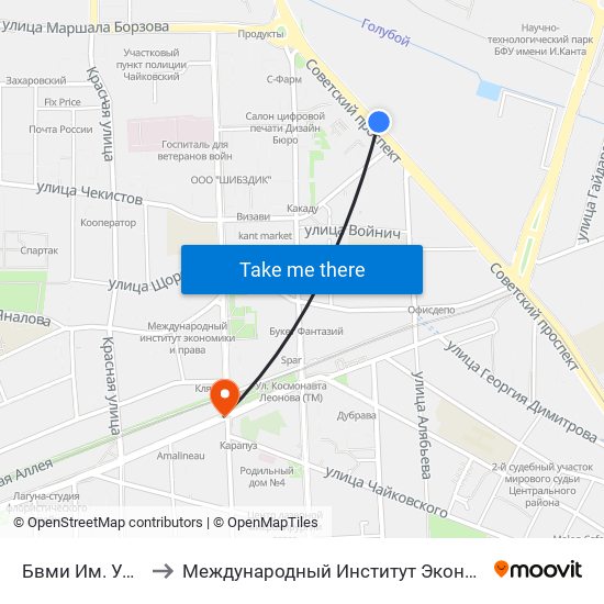 Бвми Им. Ушакова to Международный Институт Экономики и Права map