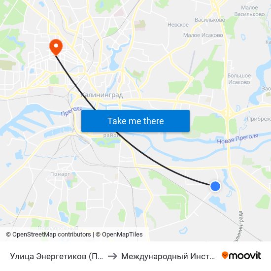 Улица Энергетиков (По Требованию, В Центр) to Международный Институт Экономики и Права map