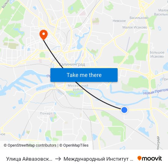 Улица Айвазовского (В Центр) to Международный Институт Экономики и Права map