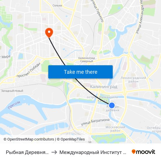 Рыбная Деревня (Из Центра) to Международный Институт Экономики и Права map