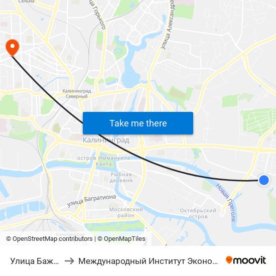 Улица Баженова to Международный Институт Экономики и Права map