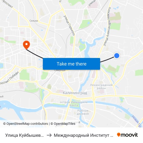 Улица Куйбышева (Из Центра) to Международный Институт Экономики и Права map