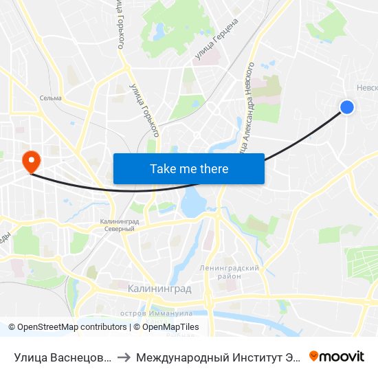 Улица Васнецова (В Центр) to Международный Институт Экономики и Права map