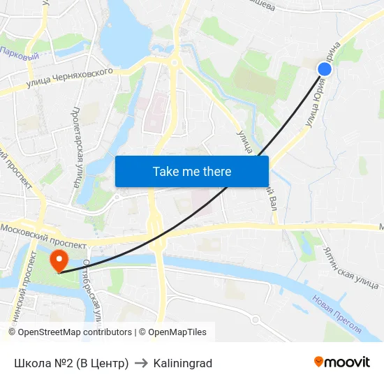 Школа №2 (В Центр) to Kaliningrad map