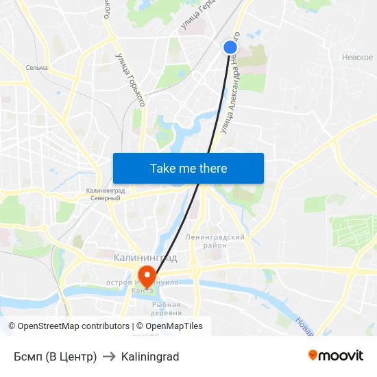 Бсмп (В Центр) to Kaliningrad map