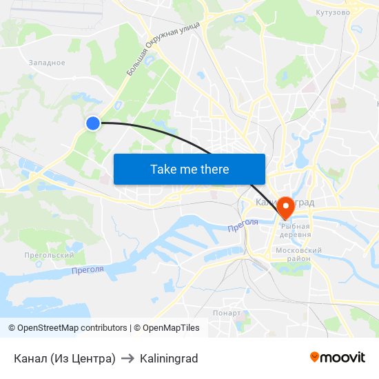 Канал (Из Центра) to Kaliningrad map