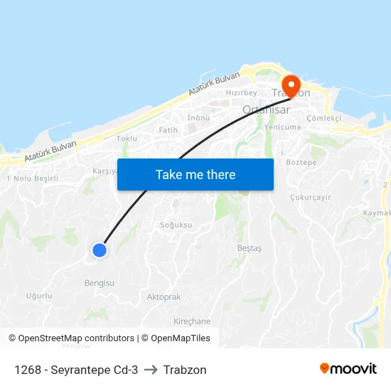 1268 - Seyrantepe Cd-3 to Trabzon map