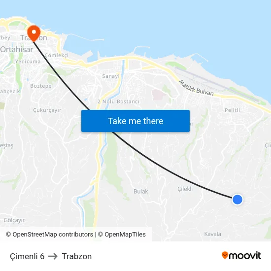 Çimenli 6 to Trabzon map