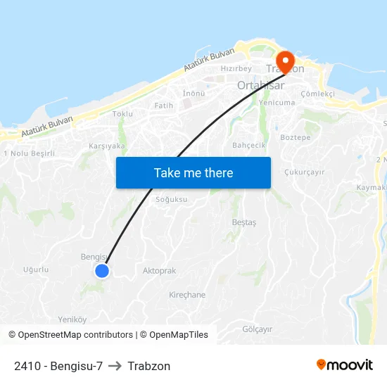 2410 - Bengisu-7 to Trabzon map