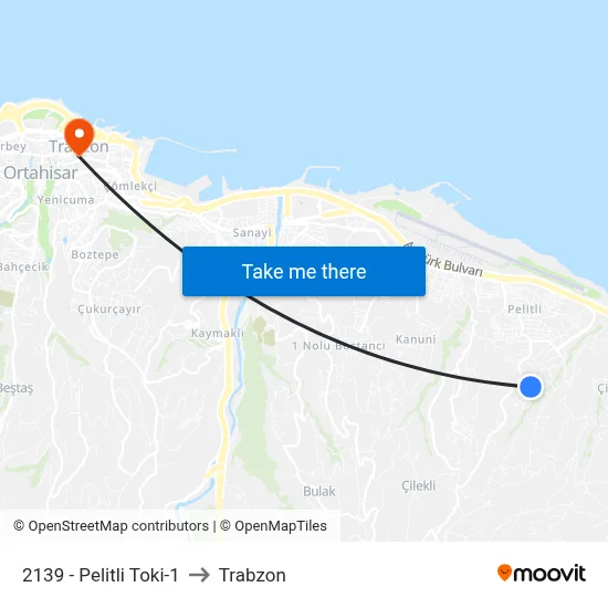 2139 - Pelitli Toki-1 to Trabzon map