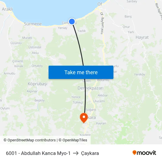 6001 - Abdullah Kanca Myo-1 to Çaykara map