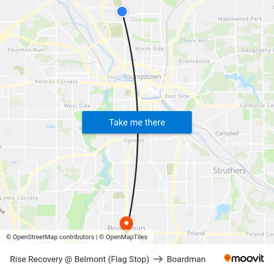 Rise Recovery @ Belmont (Flag Stop) to Boardman map