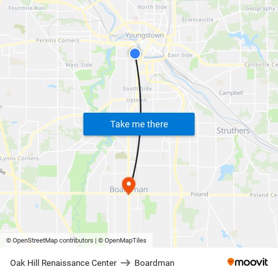 Oak Hill Renaissance Center to Boardman map