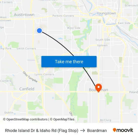 Rhode Island Dr & Idaho Rd (Flag Stop) to Boardman map