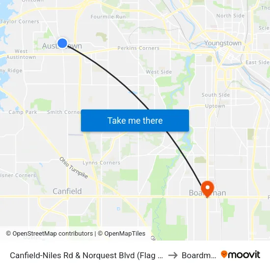 Canfield-Niles Rd & Norquest Blvd (Flag to Boardman map