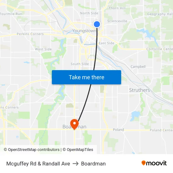 Mcguffey Rd & Randall Ave to Boardman map