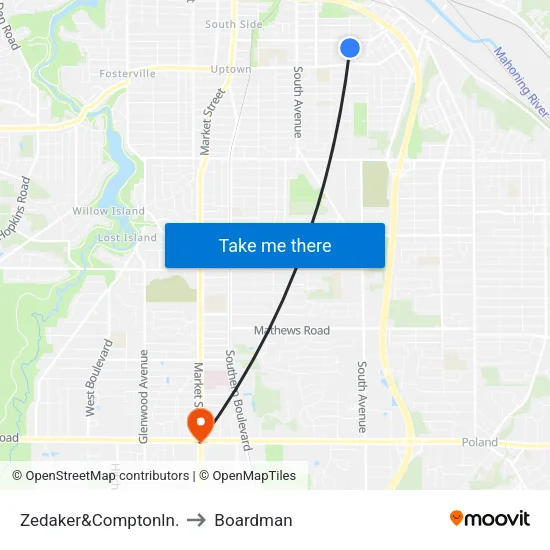 Zedaker&Comptonln. to Boardman map