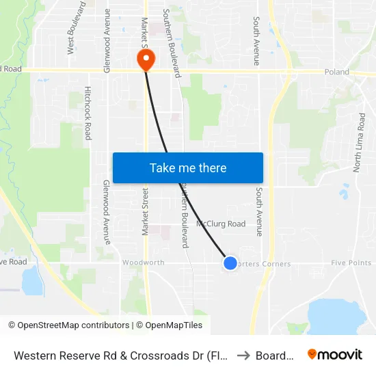 Western Reserve Rd & Crossroads Dr (Flag to Boardman map