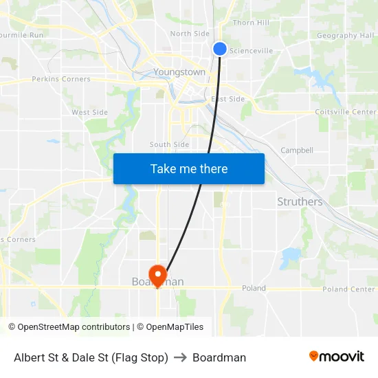 Albert St & Dale St (Flag Stop) to Boardman map
