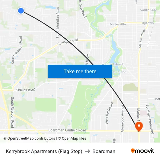 Kerrybrook Apartments (Flag Stop) to Boardman map
