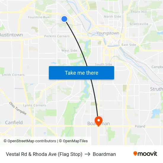 Vestal Rd & Rhoda Ave (Flag Stop) to Boardman map