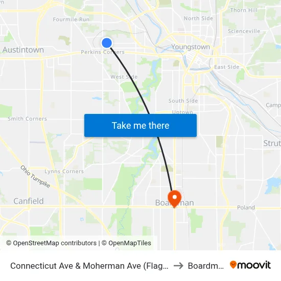 Connecticut Ave & Moherman Ave (Flag Sto to Boardman map